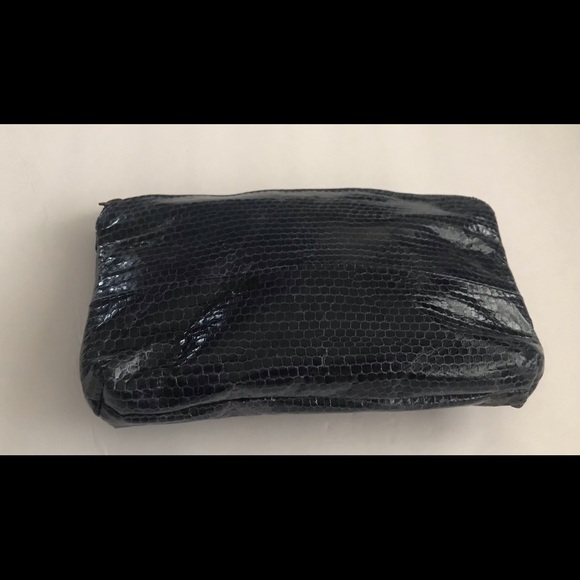 New Jim Thompson Small Clutch Dark Blue Snakeskin - Picture 14 of 16